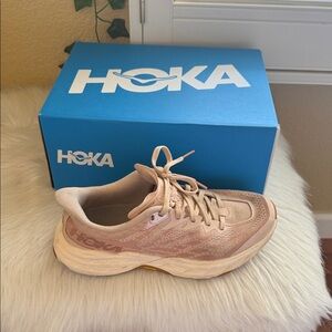 Hoka Women's Beige Athletic Shoes